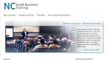 nc small business website screenshot